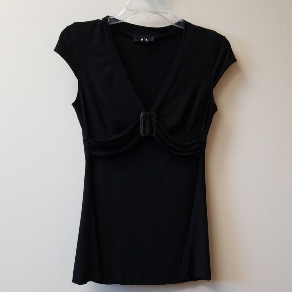 Ladies capped sleeve shirt